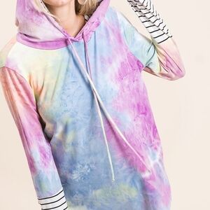 BiBi Tie-Dye Long Sleeve Hoodie